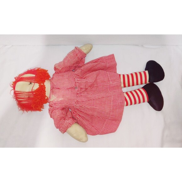 Vintage Handmade Raggedy Ann and Andy Dolls 20 Inches Pre-Owned - Picture 2 of 16